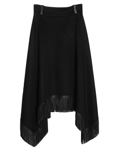 Saint Laurent Midi Skirts In Black