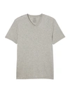 Vince Pima Cotton V-neck T-shirt In H Steel