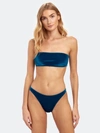 SOLID & STRIPED SOLID & STRIPED ANNABELLE VELVET BANDEAU TOP