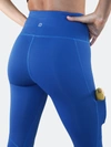 Alana Athletica The Dash Side Pocket Legging In Blue Laser Cut