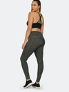 Alana Athletica The Dash Side Pocket Legging In Gray Laser Cut