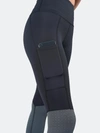Alana Athletica The Dash Side Pocket Legging In Black Gray Laser Cut