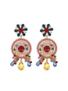 DOLCE & GABBANA RHINESTONE-EMBELLISHED CLIP-ON EARRINGS