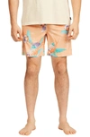 Billabong Sundays Layback Swim Trunks In Peach