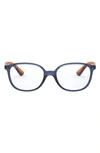 Ray Ban Kids' 49mm Optical Glasses In Transparent Blue