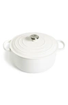 LE CREUSET LE CREUSET SIGNATURE 7 1/4-QUART ROUND ENAMEL CAST IRON DUTCH OVEN,LS2501-2816SS