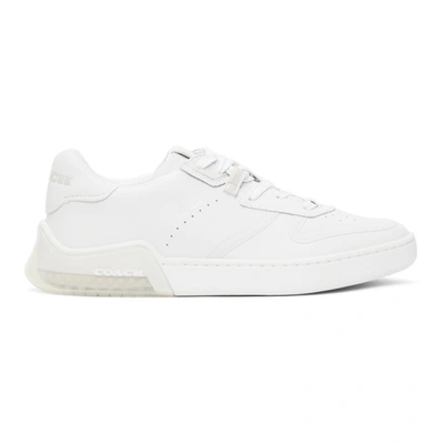 Coach White Citysole Court Sneakers In Weiss