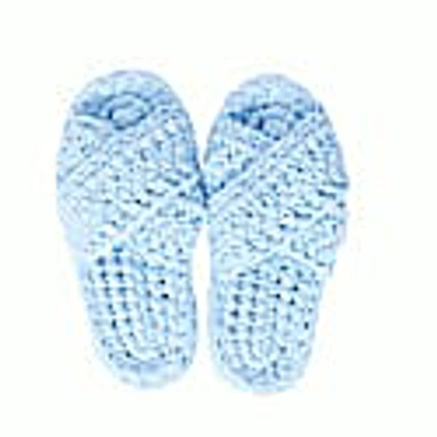 N'onat Handmade Crochet Slippers In Blue