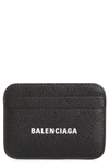 BALENCIAGA CASH LOGO LEATHER CARD HOLDER,5938121IZIM