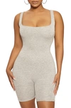 Naked Wardrobe The Nw Sporty Romper In Heather Grey