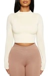 NAKED WARDROBE THE NW CROP TOP,NW-T0228