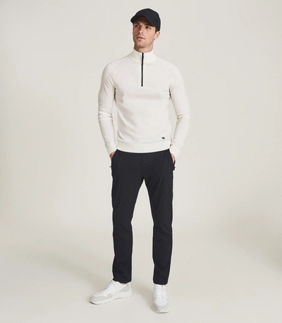 Reiss Golf Performance Slim Fit Trousers In Navy Blue