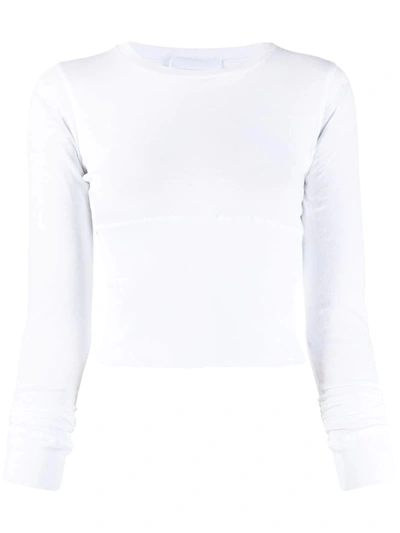 Wardrobe Nyc Long-sleeved Cotton T-shirt In White