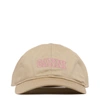 Ganni Logo Embroidered Organic Cotton Cap In Neutrals