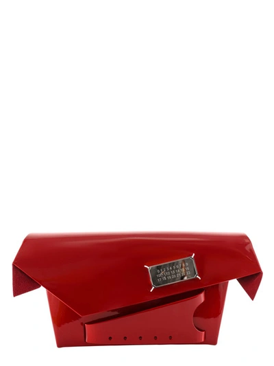 Maison Margiela Snatched Clutch In Red
