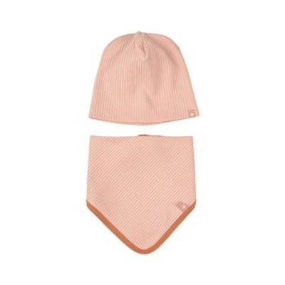 Molo Babies' Cameo Rose Neci Beanie Set In Pink