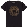 VERSACE VERSACE BLACK MEDUSA T-SHIRT,10000521A01421