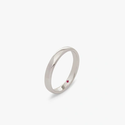 Annoushka Ruby 18ct White Gold 3mm Wedding Ring