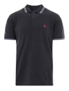 Peuterey Embroidered Logo Polo Shirt In Dark Blue