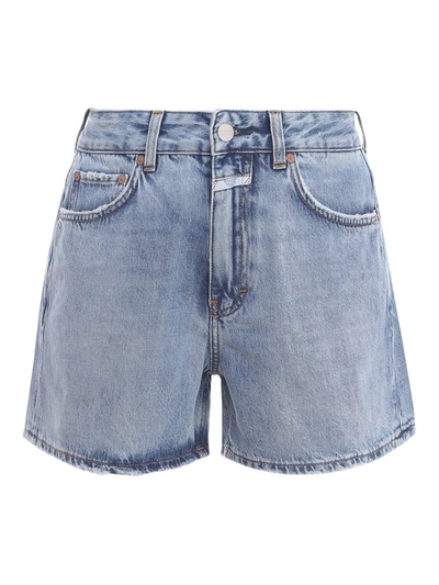 Closed High-waist Denim Shorts In Blue