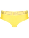 Versace Yellow Greca Border Thong In Yellow