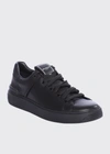 Balmain B Court Sneakers Flat Sole Round Toe In Black