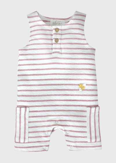 Albetta Kids' Boy's Mini Bee Crochet Coverall, Sizes 0-12 Months In Pink