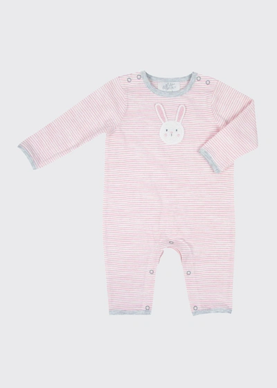 Albetta Kids' Boy's Bunny Crochet Coverall, Sizes 0-12 Months In Pink