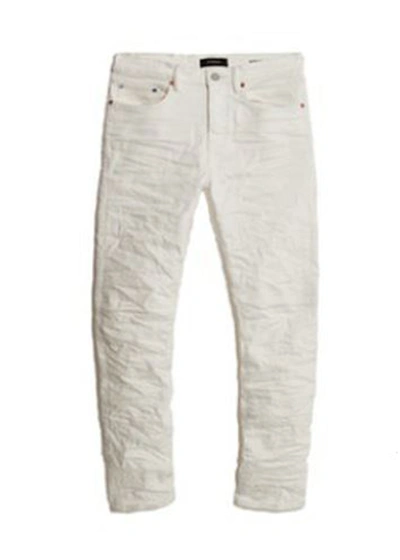 Purple Men's Slim-fit Low-rise Jeans In White