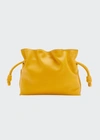 Loewe Flamenco Mini Napa Drawstring Clutch Bag In Mustard