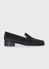 THE ROW GARCON SUEDE LOAFERS,PROD165350680