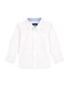 Andy & Evan Child Boys White Poplin Button-down Shirt In Natural
