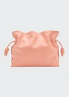 Loewe Flamenco Drawstring Knot Clutch Bag In Blossom