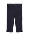 Andy & Evan Boy's Straight Leg Twill Pants In Navy