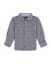 Andy & Evan Boy's Cotton Button-down Shirt In Navy