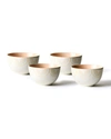 Coton Colors 2-tone Arabesque Trim Small Bowls, Set Of 4