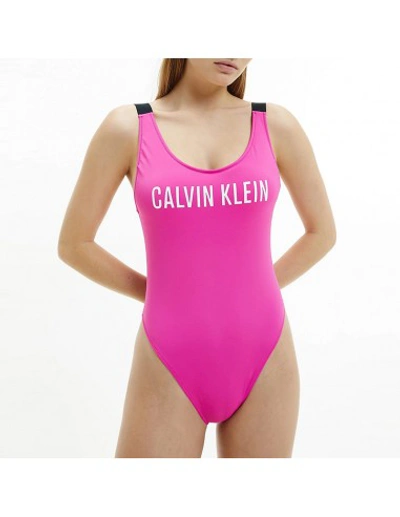 Calvin Klein One-piece Swimsuit With Logo In Pink | ModeSens