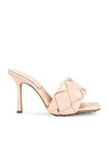 Bottega Veneta 90mm Lido Woven Leather Slide Sandals In Neutrals