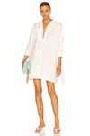 Co Oversized 3/4-sleeve Button-down Shirt In White