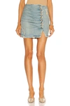 Retroféte Willa Denim Mini Skirt In Romano