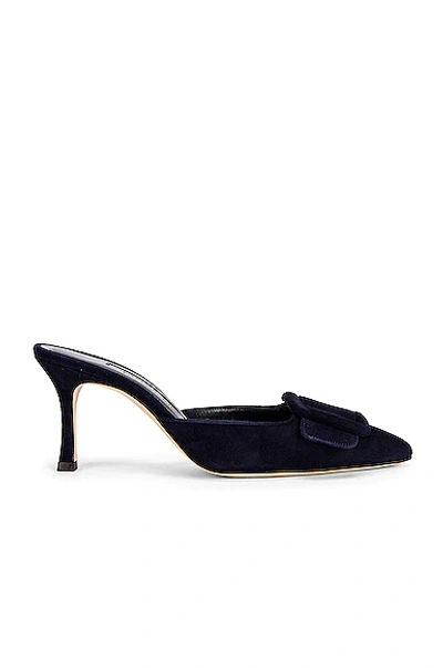 Manolo Blahnik Maysale 70 Mule In Black