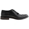 BURBERRY MENS RAYFORD BLACK PEBBLED LEATHER OXFORDS SHOES