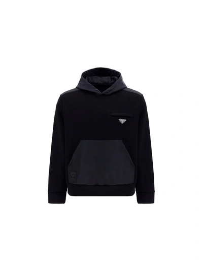 Prada Men's  Black Cotton Sweatshirt