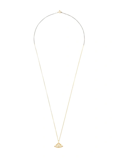 Dalila Barkache 18kt Yellow Gold Diamond Cage Necklace