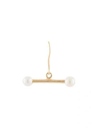 Dalila Barkache 18kt Yellow Gold Pearl Bar Earring