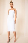 Superdown Lilian Strapless Dress In White