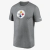 Nike Gray Pittsburgh Steelers Logo Essential T-shirt In Grey