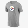 Nike Gray Pittsburgh Steelers Logo Essential T-shirt In Grey