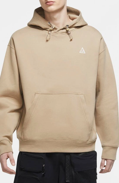 Nike Acg Fleece Hoodie In Khaki