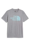 The North Face Half Dome Logo Graphic Tee In Medium Grey Heather